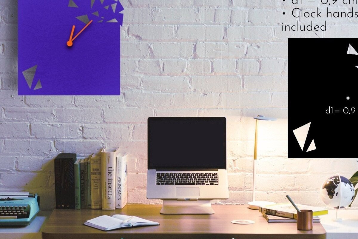 Σετ των 3 Intra απο ξύλο plywood 3mm-4mm πάχος - Ρολόι, Abstract Laser Cut  Δίασταση 20x20 cm INTRAFABR-32651390