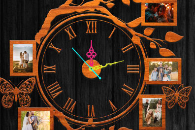 Intra απο ξύλο plywood 3mm-4mm πάχος - Ρολόι  Κορνίζα Δίασταση 20x25 cm INTRAFABR-90665253