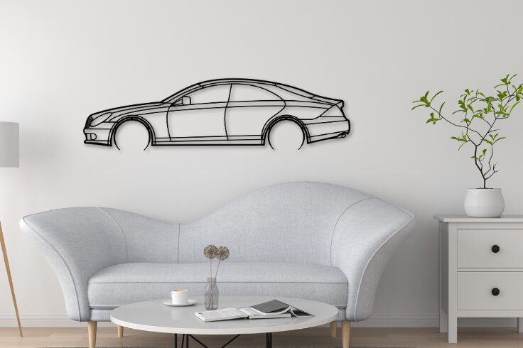 Σετ των 2 Intra απο ξύλο plywood 3mm-4mm πάχος - CLS C219 Laser Cut Car Silhouette Δίασταση 20x20 cm INTRAFABR-111058101