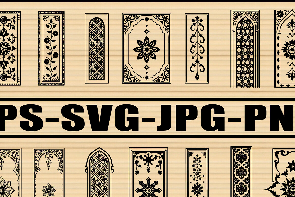 Σετ των 2 Intra απο ξύλο plywood 3mm-4mm πάχος - Πακέτο CNC Floral Tile  Δίασταση 20x25 cm INTRAFABR-123825989