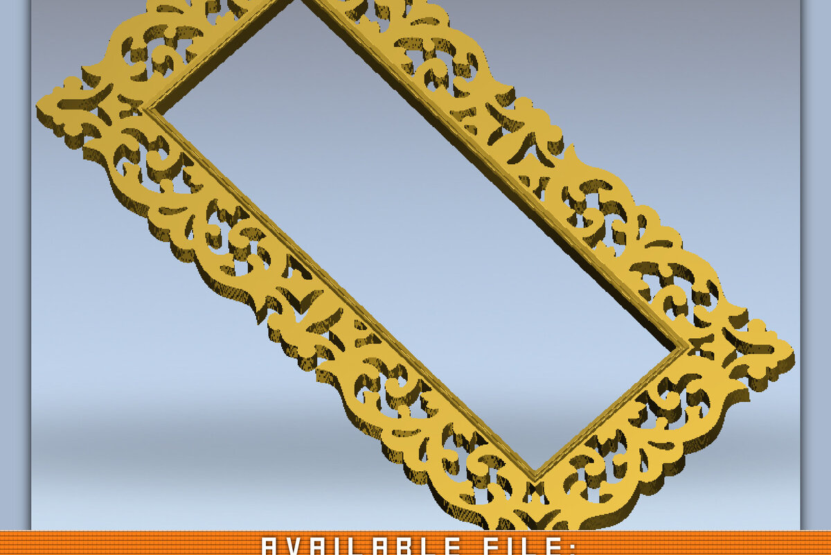 Σετ των 2 Intra απο ξύλο plywood 3mm-4mm πάχος - CNC Laser Cut Mirror Frame Graphic Δίασταση 20x25 cm INTRAFABR-123164112