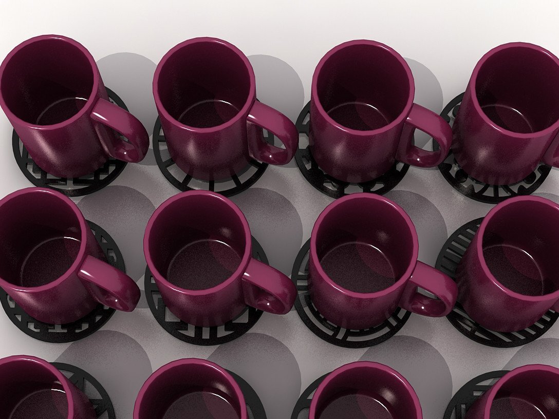 Intra απο ξύλο plywood 3mm-4mm πάχος - Coaster Bundle, Round Costers Laser  Δίασταση 30x20 cm INTRAFABR-39075835