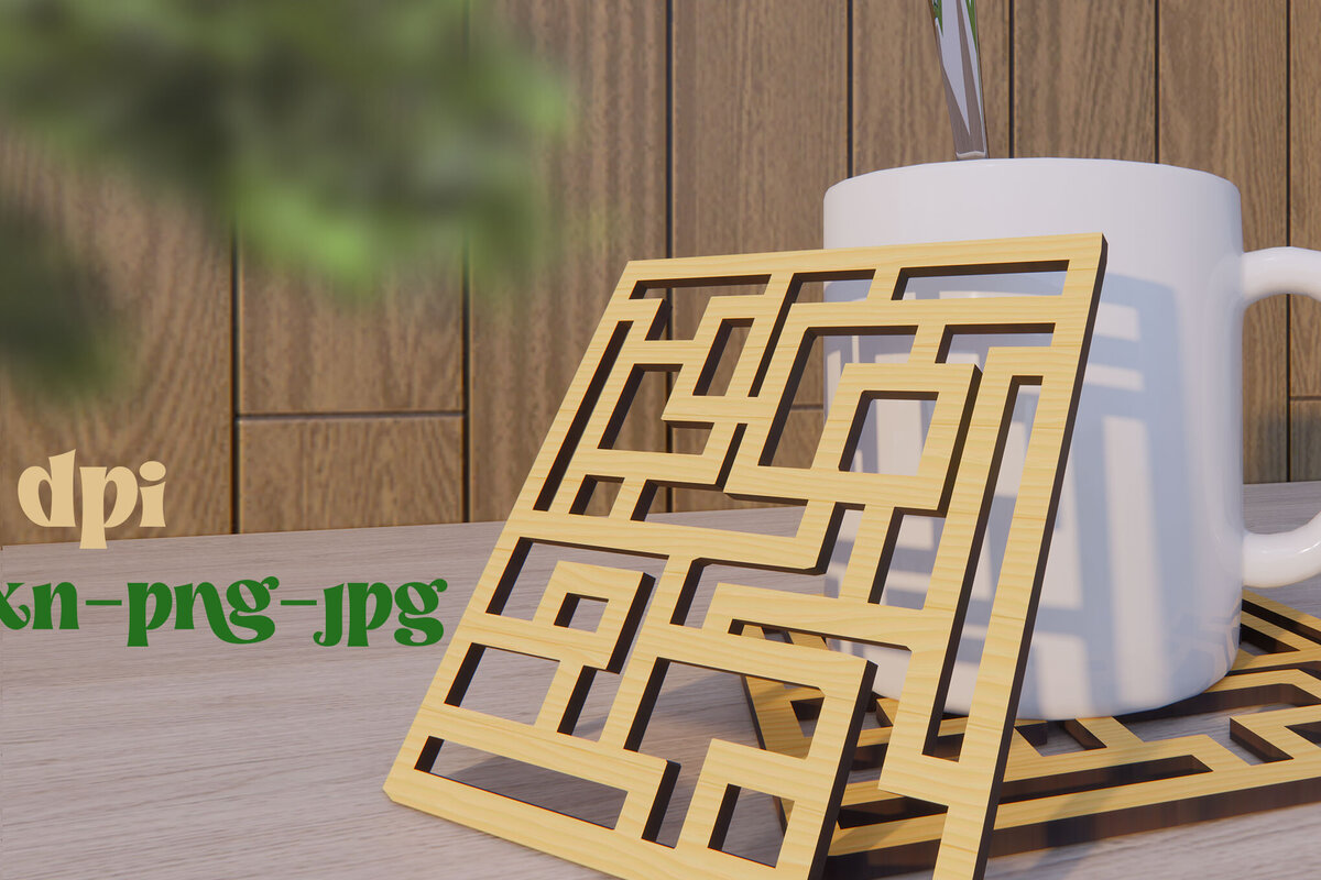 Intra απο ξύλο plywood 3mm-4mm πάχος - Σχεδιασμός σουβέρ Δίασταση 30x20 cm INTRAFABR-79050013