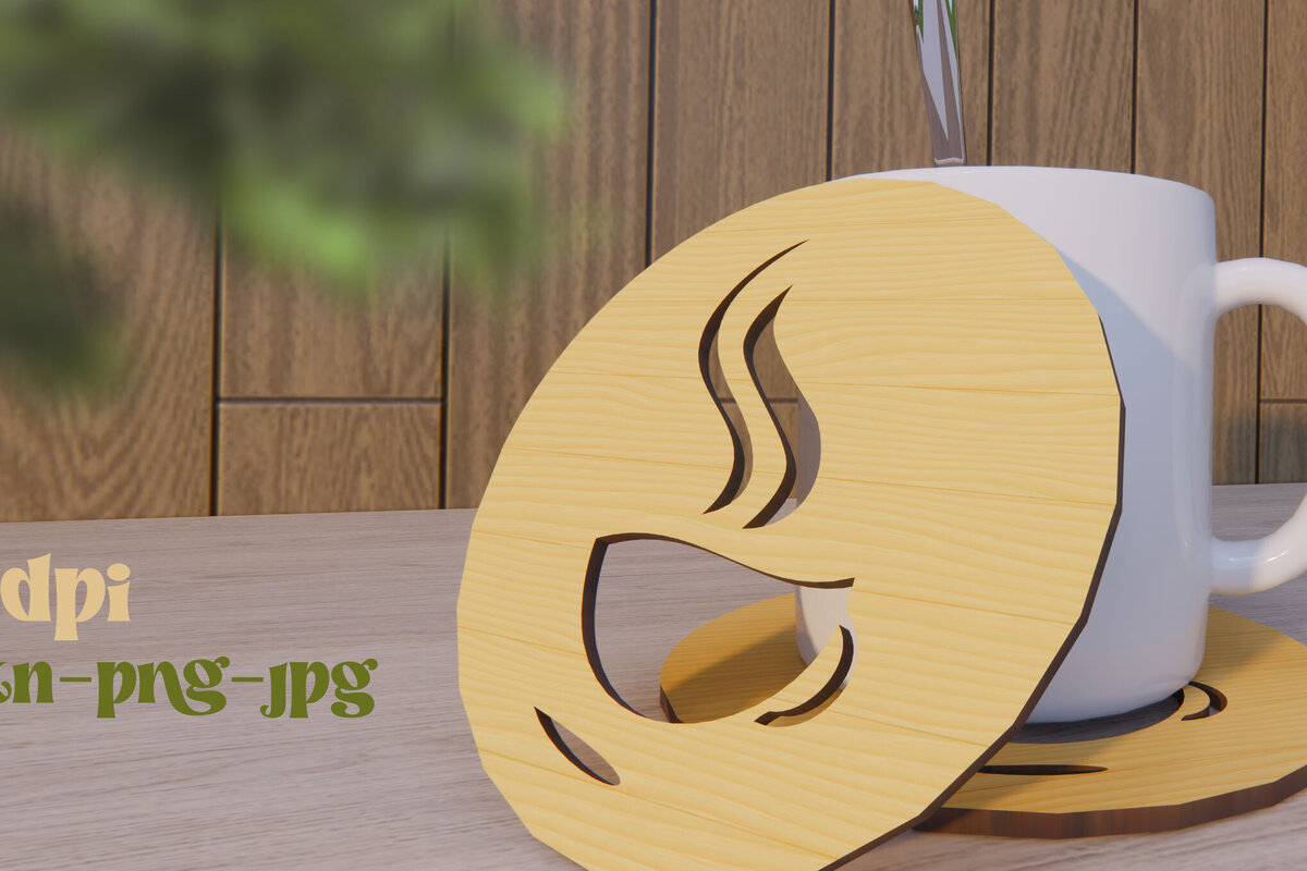 Σετ των 3 Intra απο ξύλο plywood 3mm-4mm πάχος - Σχεδιασμός σουβέρ Κοπή λέιζερ. Δίασταση 15x15 cm INTRAFABR-79072008