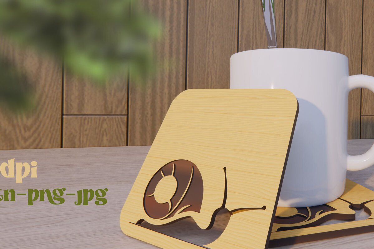 Σετ των 2 Intra απο ξύλο plywood 3mm-4mm πάχος -  σουβέρ Δίασταση 15x15 cm INTRAFABR-79072038