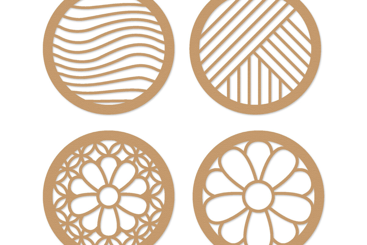 Intra απο ξύλο plywood 3mm-4mm πάχος - Coaster Lasercut -  κοπής με λέιζερ Δίασταση 30x20 cm INTRAFABR-121771766