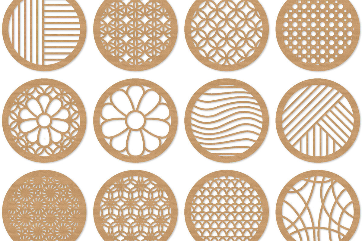 Intra απο ξύλο plywood 3mm-4mm πάχος - Coaster Lasercut -  κοπής με λέιζερ Δίασταση 30x20 cm INTRAFABR-121771788