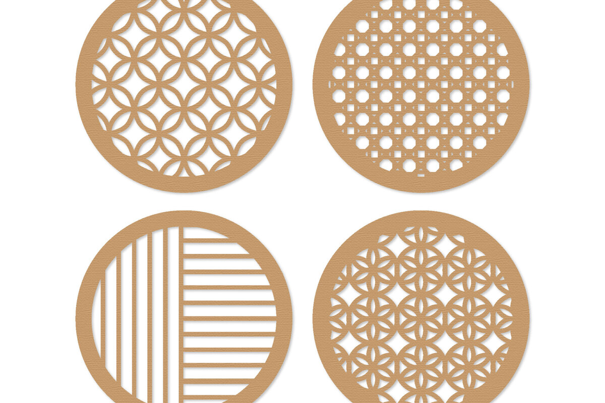 Intra απο ξύλο plywood 3mm-4mm πάχος - Coaster Lasercut -  κοπής με λέιζερ Δίασταση 30x20 cm INTRAFABR-121771759
