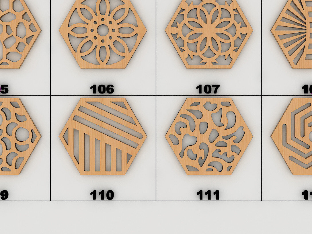 Intra απο ξύλο plywood 3mm-4mm πάχος - Διάνυσμα Coaster Αρχεία αποκοπής με λέιζερ 157 Δίασταση 30x20 cm INTRAFABR-58471065