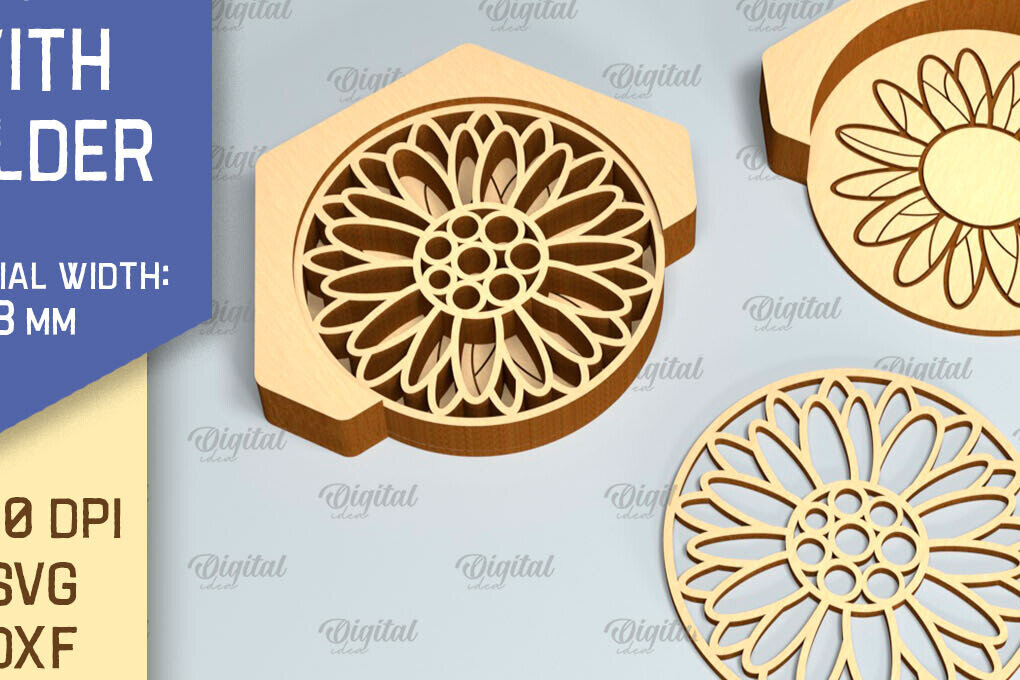 Intra απο ξύλο plywood 3mm-4mm πάχος - Σουβέρ με θήκη Laser Cut  Δίασταση 30x20 cm INTRAFABR-90522982