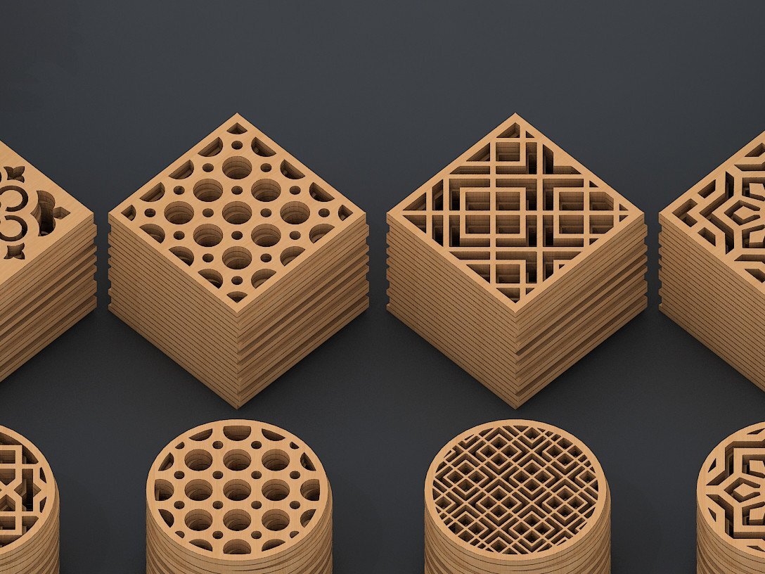 Intra απο ξύλο plywood 3mm-4mm πάχος - Σουβέρ κομμένο  / στρογγυλή σχάρα Mandala Δίασταση 30x30 cm INTRAFABR-40251096