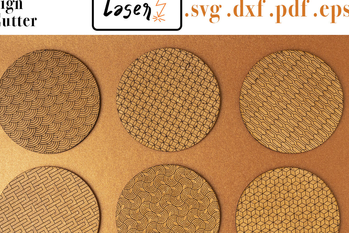 Intra απο ξύλο plywood 3mm-4mm πάχος - Σουβέρ Deco Κύκλοι Δίασταση 30x20 cm INTRAFABR-58011437