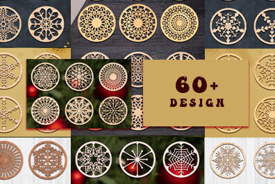 Σετ των 2 Intra απο ξύλο plywood 3mm-4mm πάχος - Σετ σουβέρ Laser Cut  Bundle 2 Δίασταση 30x20 cm INTRAFABR-66080918