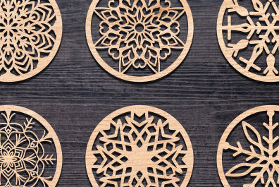 Intra απο ξύλο plywood 3mm-4mm πάχος - Σουβέρ Laser Cut  Δίασταση 30x20 cm INTRAFABR-65995825