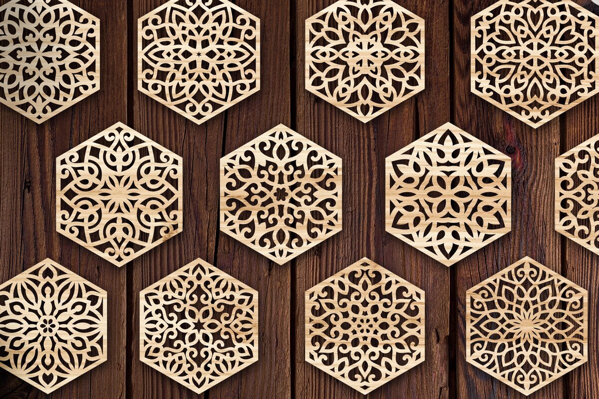 Σετ των 2 Intra απο ξύλο plywood 3mm-4mm πάχος - Αρχεία  κοπής με λέιζερ σουβέρ Δίασταση 30x20 cm INTRAFABR-72792820