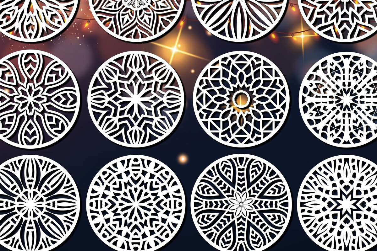 Intra απο ξύλο plywood 3mm-4mm πάχος - Πακέτο αρχείων  Cut Laser Coasters V15 Δίασταση 30x20 cm INTRAFABR-39632200