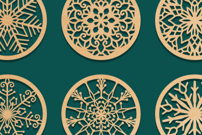 Intra απο ξύλο plywood 3mm-4mm πάχος - Σετ σουβέρ Laser Cut  Δίασταση 40x50 cm INTRAFABR-70433026