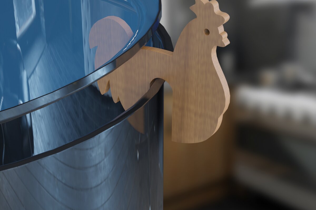 Intra απο ξύλο plywood 3mm-4mm πάχος - Cock . Pot Prop Laser Cut Δίασταση 30x20 cm INTRAFABR-79049342