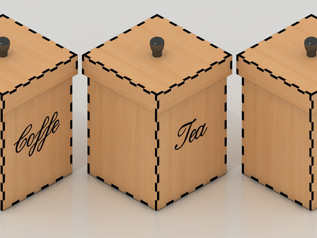 Intra απο ξύλο plywood 3mm-4mm πάχος -  Κοπής Laser Coffe Box - Tea Box 125 Δίασταση 30x20 cm INTRAFABR-60942365