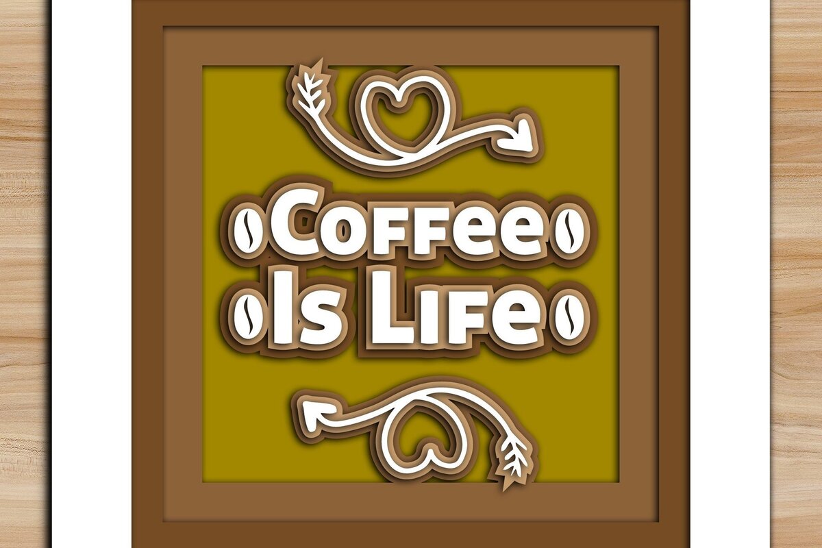 Σετ των 2 Intra απο ξύλο plywood 3mm-4mm πάχος - Coffee Bar Welcome Decor  Δίασταση 20x20 cm INTRAFABR-31675492