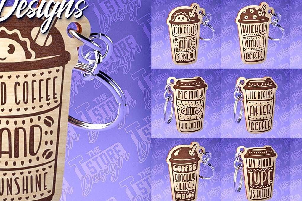 Σετ των 3 Intra απο ξύλο plywood 3mm-4mm πάχος - Κοπή Laser Μπρελόκ Καφέ | Αστεία αποσπάσματα Δίασταση 4x4 cm INTRAFABR-80296253