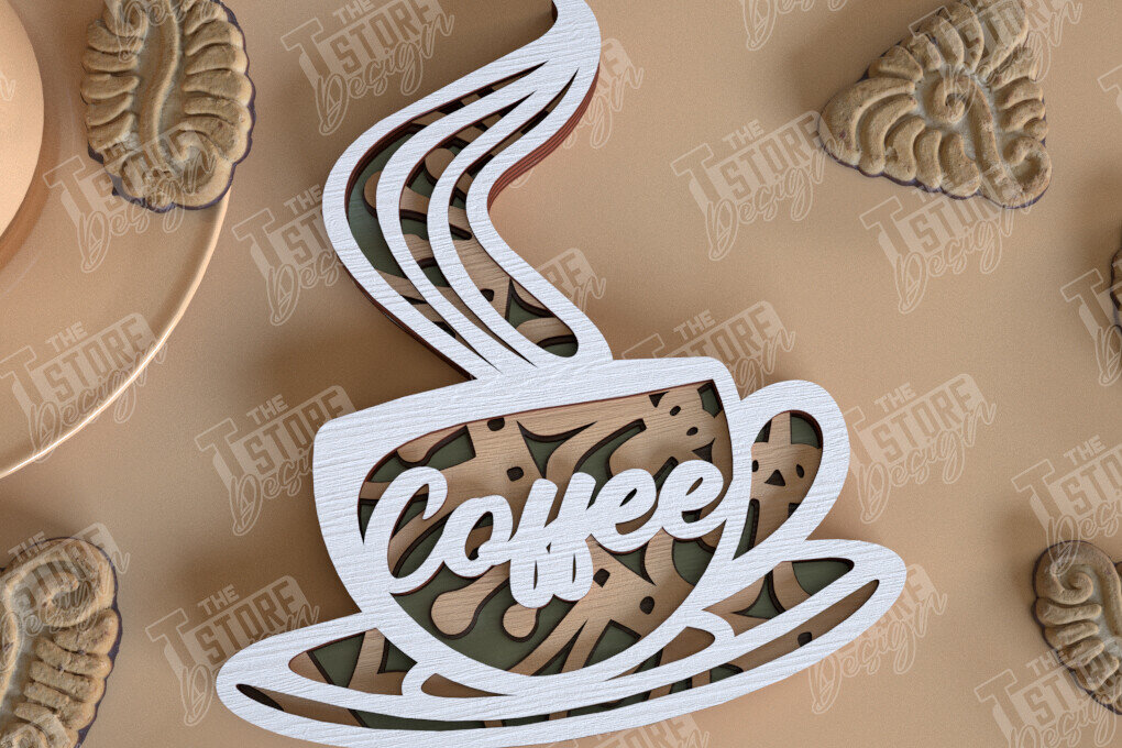 Intra απο ξύλο plywood 3mm-4mm πάχος - Καφέ Mandala | Πρότυπο 3D |  CNC Δίασταση 30x30 cm INTRAFABR-100852111