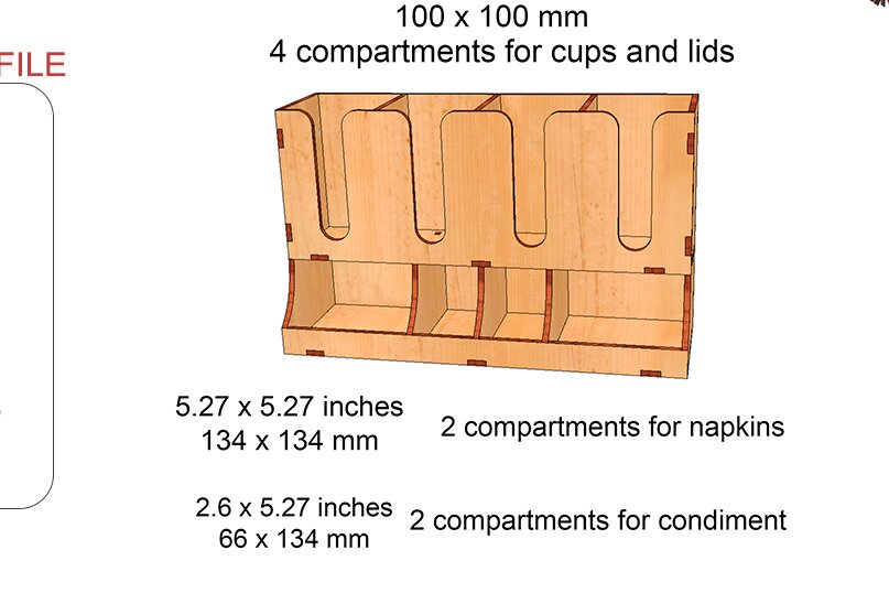 Intra απο ξύλο plywood 3mm-4mm πάχος - Οργάνωση πάγκου Coffee Shop Δίασταση 430x146 cm INTRAFABR-118200818