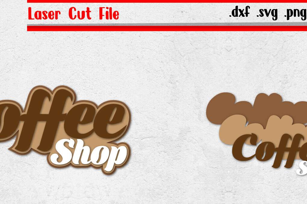 Intra απο ξύλο plywood 3mm-4mm πάχος - Επιγραφή Coffee Shop -  με λέιζερ Δίασταση 30x20 cm INTRAFABR-95959141