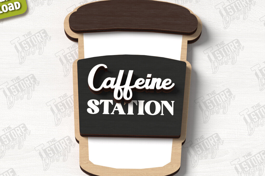 Intra απο ξύλο plywood 3mm-4mm πάχος - Coffee Sign Cut Laser | Καφενείο Δίασταση 30x20 cm INTRAFABR-123369500