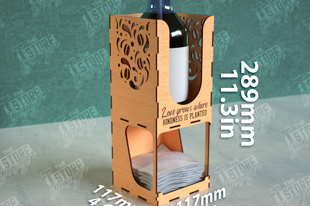 Σετ των 2 Intra απο ξύλο plywood 3mm-4mm πάχος - Σχάρα για σιρόπι καφέ | Desktop Organizer Δίασταση 20x20 cm INTRAFABR-111817084