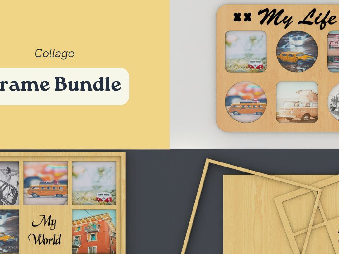 Intra απο ξύλο plywood 3mm-4mm πάχος - Κορνίζες κοπής με λέιζερ κολάζ, καρέ φωτογραφιών  Δίασταση 30x20 cm INTRAFABR-41664249