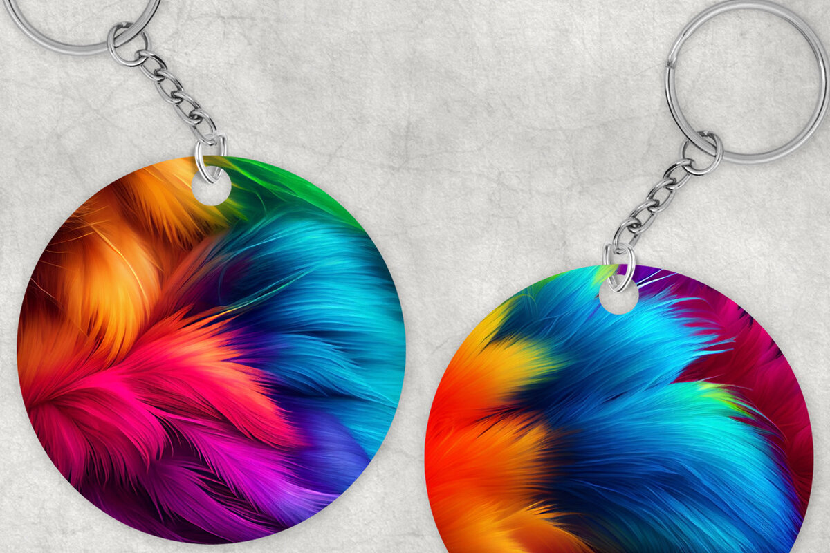 Σετ των 3 Intra απο ξύλο plywood 3mm-4mm πάχος - Χρωματιστό γούνινο μπρελόκ PNG Δίασταση 4x4 cm INTRAFABR-63616251