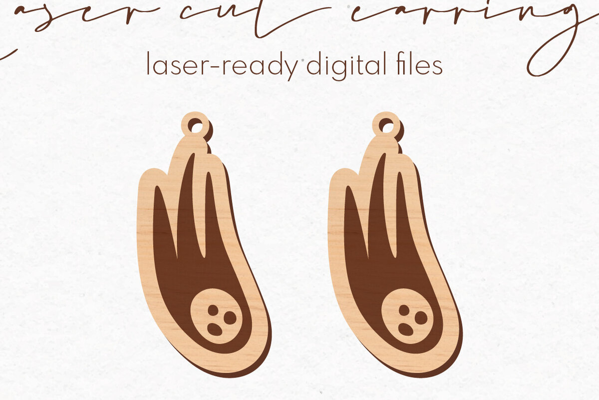 Σετ των 3 Intra απο ξύλο plywood 3mm-4mm πάχος - Comet Earrings  |  με λέιζερ Δίασταση 3x3 cm INTRAFABR-78777779