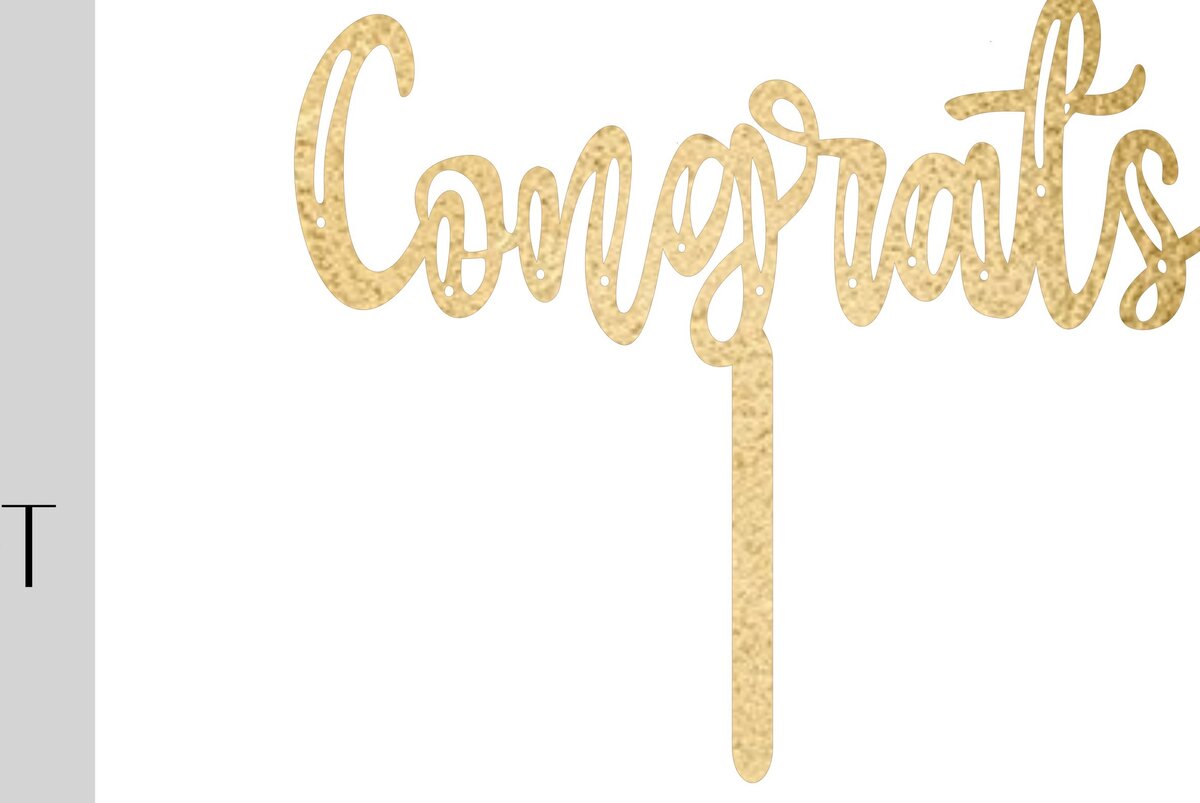 Intra απο ξύλο plywood 3mm-4mm πάχος - Συγχαρητήρια Cake Topper Δίασταση 20x20 cm INTRAFABR-9777921