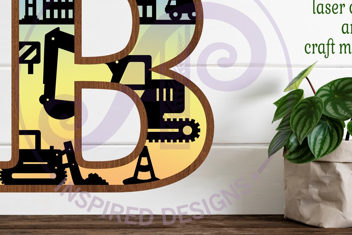 Intra απο ξύλο plywood 3mm-4mm πάχος - Κατασκευή Large B Wall Letter 3 Layer Δίασταση 30x20 cm INTRAFABR-115467584