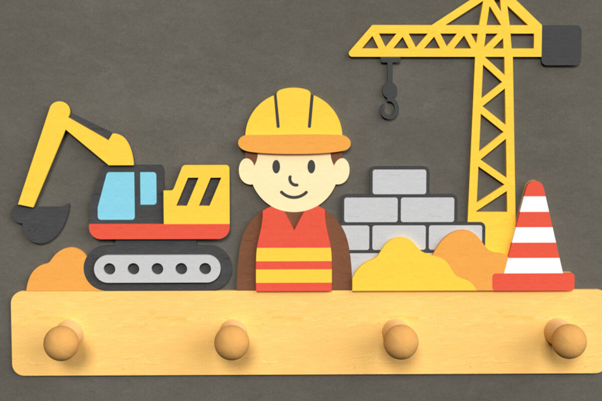 Σετ των 3 Intra απο ξύλο plywood 3mm-4mm πάχος - Γάντζος τοίχου κατασκευής  Δίασταση 6x6 cm INTRAFABR-124820507