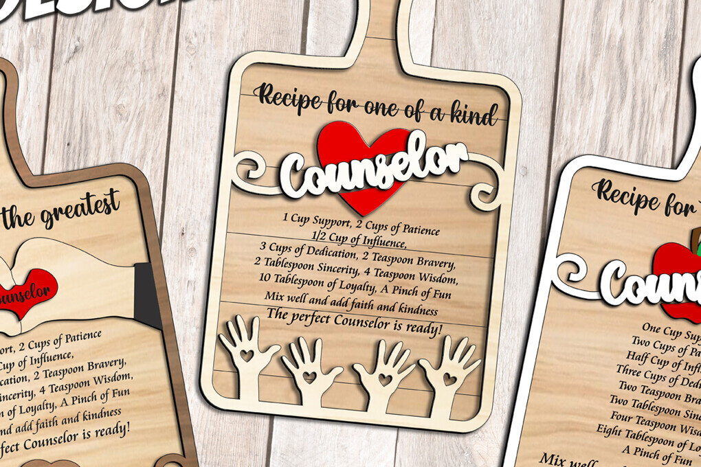 Σετ των 2 Intra απο ξύλο plywood 3mm-4mm πάχος - Δώρο Σύμβουλος Πίνακας κοπής Συνταγών  Δίασταση 20x25 cm INTRAFABR-103441469