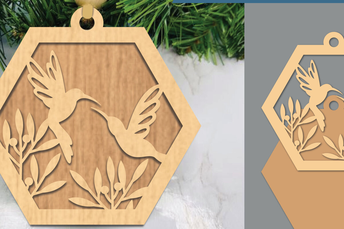 Σετ των 3 Intra απο ξύλο plywood 3mm-4mm πάχος - Στολίδι Couple Birds Cut Laser  3 Δίασταση 6x6 cm INTRAFABR-105468843