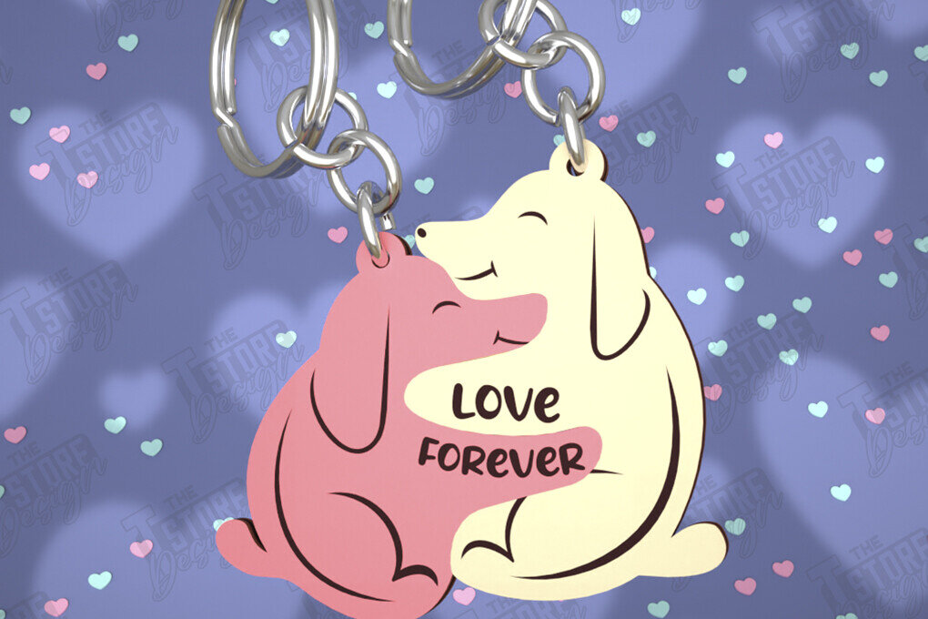 Σετ των 3 Intra απο ξύλο plywood 3mm-4mm πάχος - Μπρελόκ Ζευγαριού | Δώρο του Αγίου Βαλεντίνου Δίασταση 4x4 cm INTRAFABR-108899558