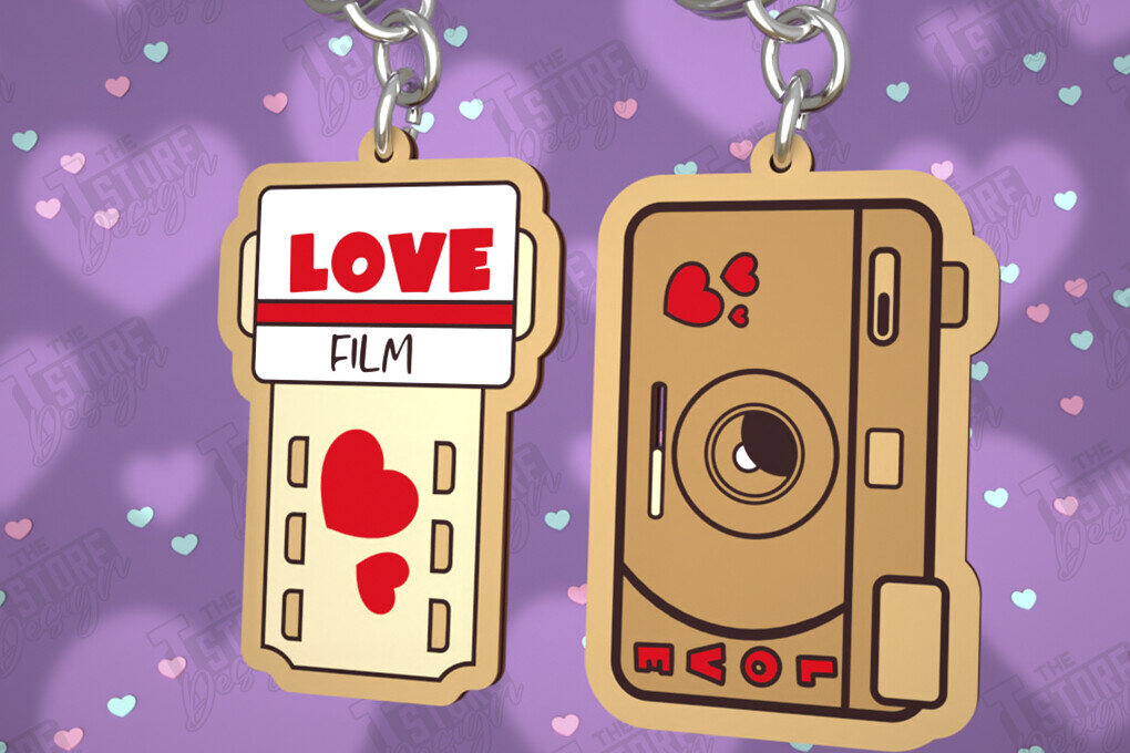 Σετ των 3 Intra απο ξύλο plywood 3mm-4mm πάχος - Μπρελόκ Ζευγαριού | Δώρο του Αγίου Βαλεντίνου Δίασταση 4x4 cm INTRAFABR-108899707