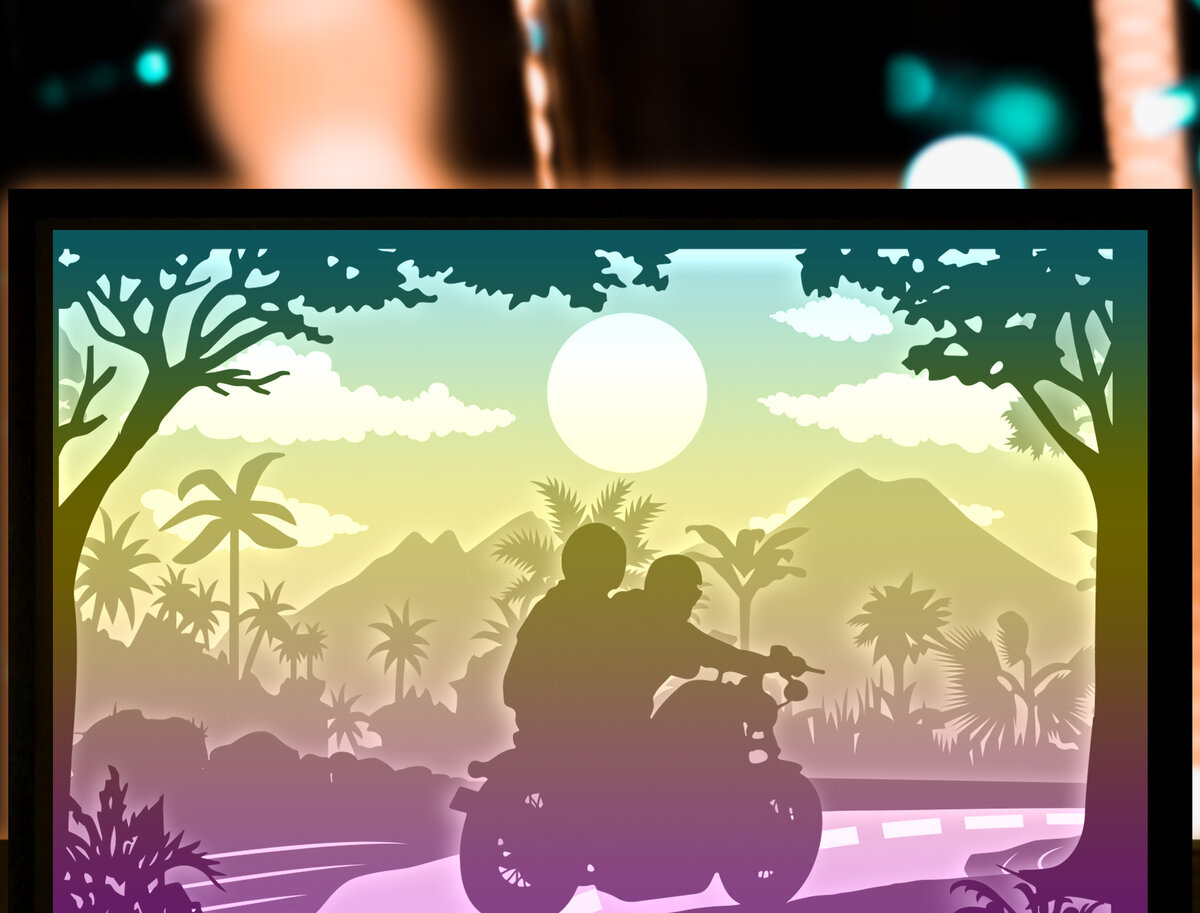 Σετ των 2 Intra απο ξύλο plywood 3mm-4mm πάχος - Ζευγάρι ιππασίας μοτοσικλέτας χαρτί κοπής Δίασταση 20x20 cm INTRAFABR-27703185