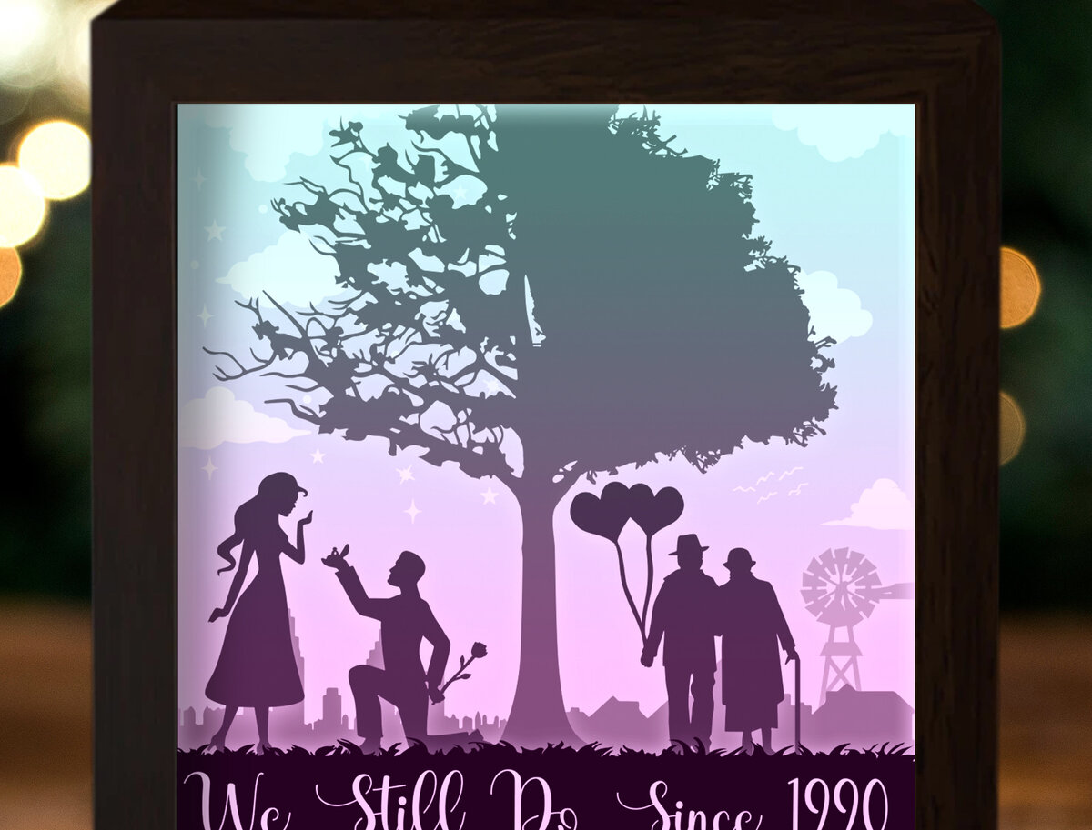 Σετ των 2 Intra απο ξύλο plywood 3mm-4mm πάχος - Couple We Stell Do Από το 1990 Δίασταση 20x20 cm INTRAFABR-27639884