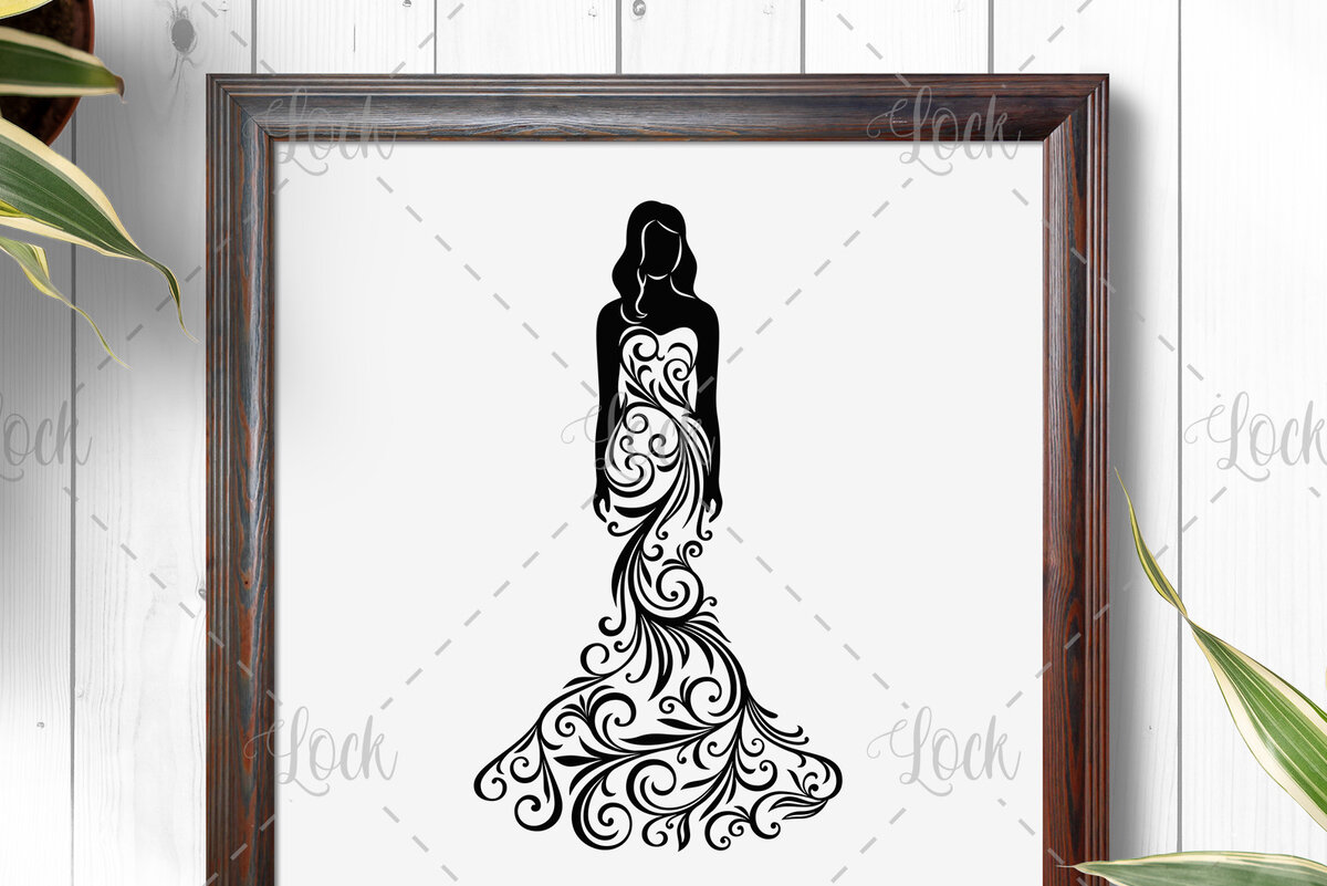 Intra απο ξύλο plywood 3mm-4mm πάχος - Ζευγάρι Γάμος , Γυναίκα με φόρεμα  Δίασταση 30x20 cm INTRAFABR-12793210