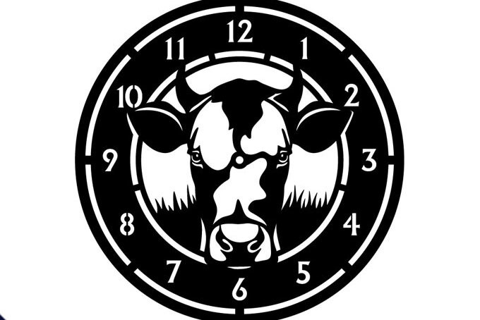 Σετ των 2 Intra απο ξύλο plywood 3mm-4mm πάχος - Πρότυπο κοπής κεφαλιού αγελάδας Δίασταση 20x20 cm INTRAFABR-68290813