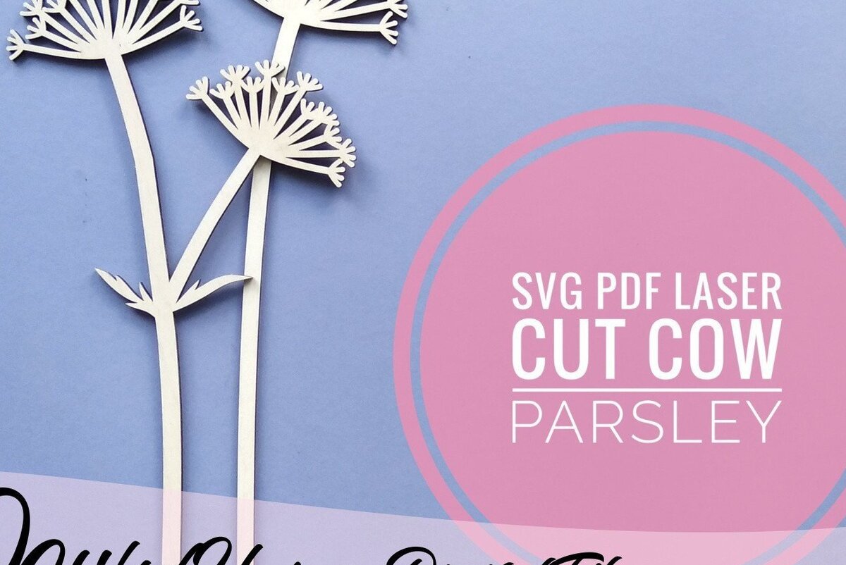 Σετ των 2 Intra απο ξύλο plywood 3mm-4mm πάχος - Λουλούδι κομμένο με λέιζερ  μαϊντανός αγελάδας Δίασταση 20x20 cm INTRAFABR-33539281