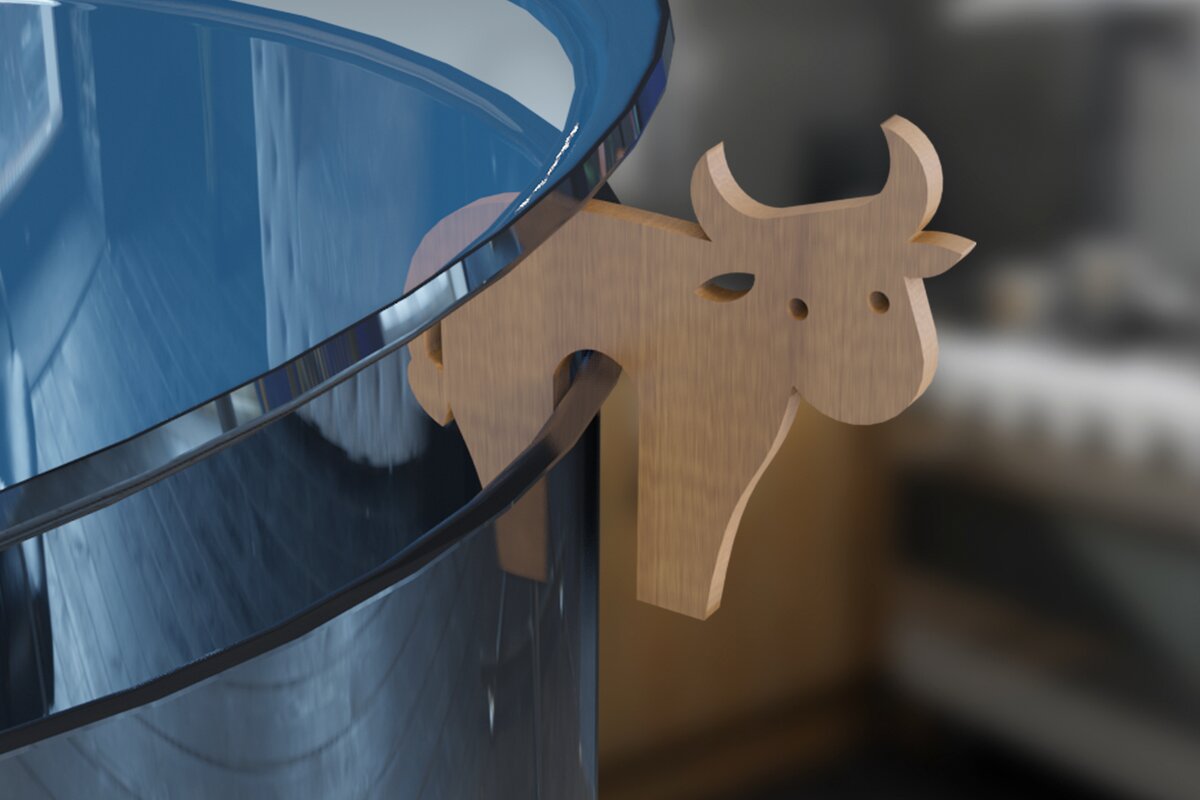 Intra απο ξύλο plywood 3mm-4mm πάχος - Αγελάδα . Pot Prop Laser Cut Δίασταση 30x20 cm INTRAFABR-79049723