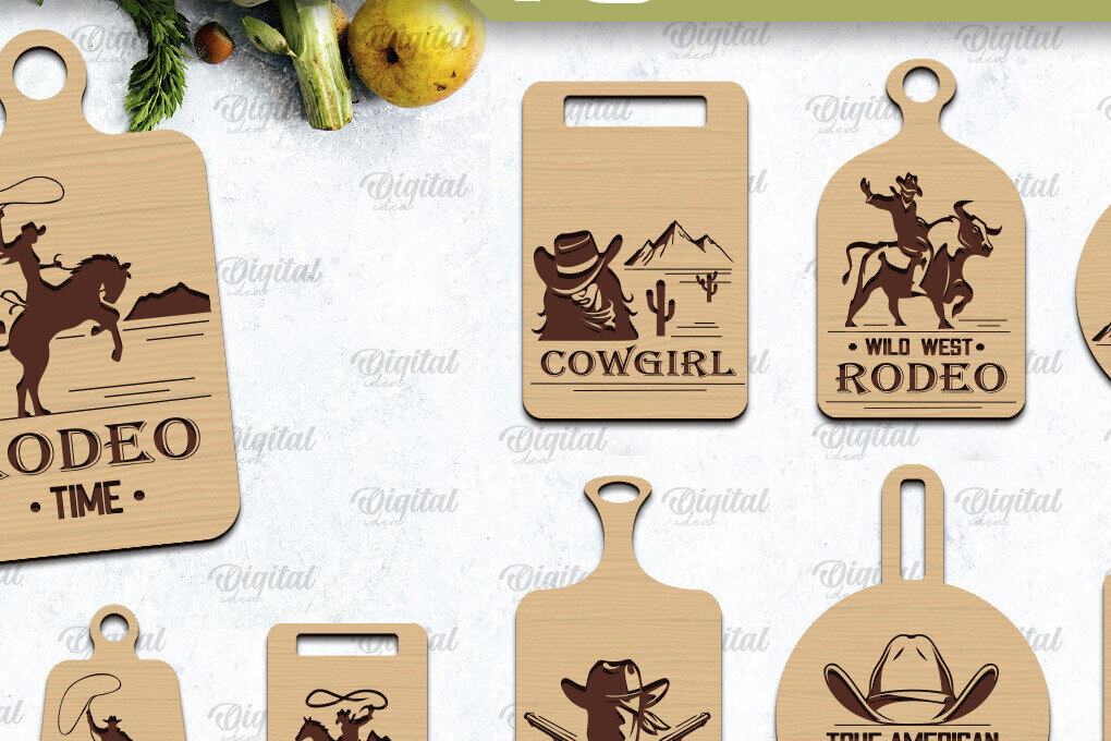 Intra απο ξύλο plywood 3mm-4mm πάχος - Πακέτα κοπής Cowboy Δέσμη κοπής με λέιζερ Δίασταση 30x20 cm INTRAFABR-98538286