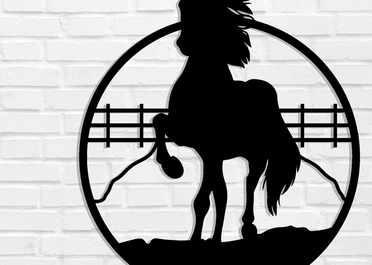 Intra απο ξύλο plywood 3mm-4mm πάχος -  με λέιζερ Cowboy Metal Wall Art Δίασταση 40x50 cm INTRAFABR-85477190