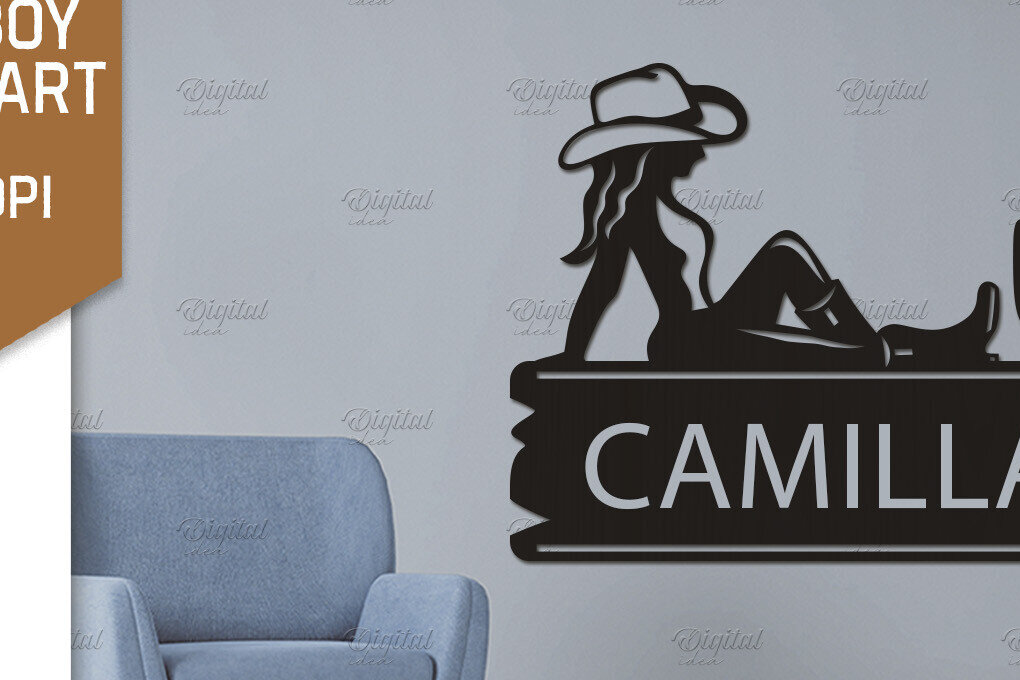 Intra απο ξύλο plywood 3mm-4mm πάχος - Cowboy Wall Art Laser Cut. Χαρτί καουμπόη Δίασταση 40x50 cm INTRAFABR-87116356