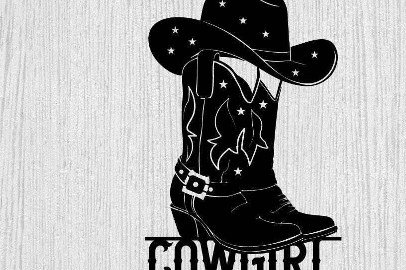 Intra απο ξύλο plywood 3mm-4mm πάχος -  κοπής με λέιζερ μεταλλικού τοίχου Cowgirl Δίασταση 40x50 cm INTRAFABR-99014655